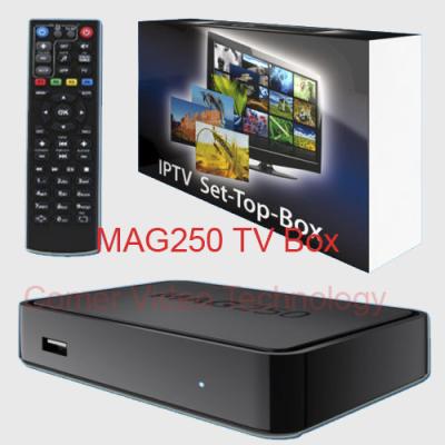 China Sistema de Linux de la caja del mag 250 HD IPTV con dos puertos de USB para el módulo del Wi-Fi en venta