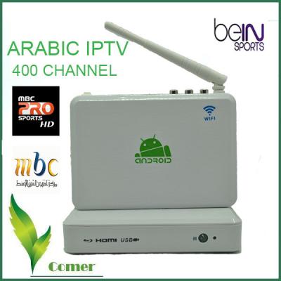 China Arabische IPTV ARABOX 400 Unterstützung XBMC des Android-4.4.2 für ein Jahr geben Uhr frei zu verkaufen