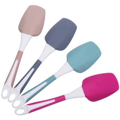 China Viable Heat Resistant Colorful Pastry Baking Cake Tools Colorful Kitchen Silicone BBQ Cake Cream Spatula for sale