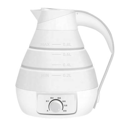 China Keep Hot New Design 800ML Travel Silicone Kettle Food Grade Portable Electric Kettle for sale