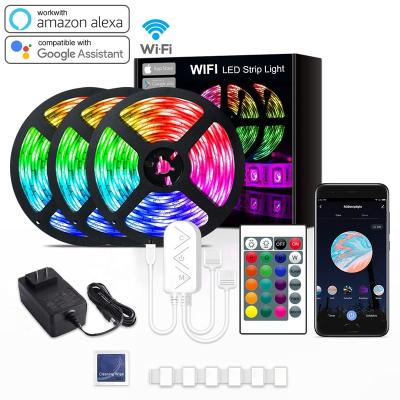 China Outdoor residential smart music synchronization wifi app waterproof led light strip 5050 rgb led strips for sale