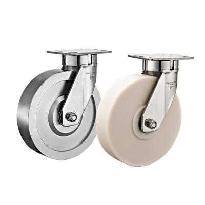 China swivel & Rigid Top Plate Caster Riveted Stainless Steel Wheel Table Leg Caster Wheels for sale