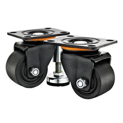 China swivel & Black Polypropylene Ball Bearing Rigid Caster Wheels Heavy Duty Caster Low Weight for sale