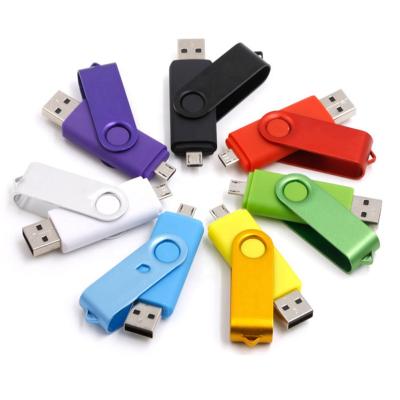 China Promotional Metal Usb Flash Drive 128gb 64gb 32gb 16gb 8gb 4gb 2gb Metal Rotate 360 ​​Degree Pen Drive Pendrive Otg 2.0 Usb Flash Drive for sale