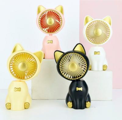 China 2022 Chargeable Mini Hand Fans Cat Hand Held Portable Outdoor Rechargeable Cute Fan Eco-friendly Bulk Mini Fan for sale