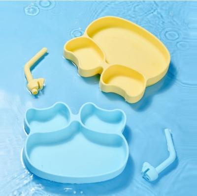 China YZORA Kids BPA Free Silicone Animal Dish Divider Silicone Sippy Dishes For Kids for sale