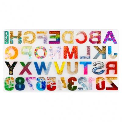 China YZORA Diy Crystal Drop Letter Molds Jewelry Resin Alphabet Silicone Key Chain Molds for sale