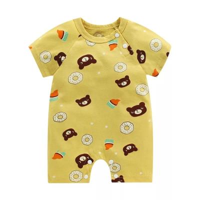 China 100% Cotton Newborn Baby Toddler Short Sleeeves Everystep Baby Clothes Plain Printing Baby Romper Clothes for sale