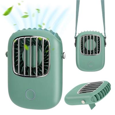 China Customized 2021 BSCI 1800mAh Mini Portable Factory Hot Selling Rechargeable Neck Handheld Fan for sale