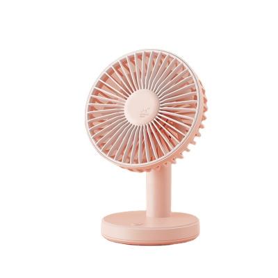 China Hotel BSCI Factory Supply Rechargeable Mini Fan Soft Wind Standing Desk Fan With Adjustable Head for sale