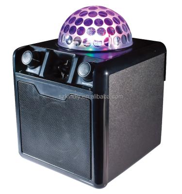 China Portable Wireless Mini Disco Party Light Karaoke Speaker With Flashing LED for sale