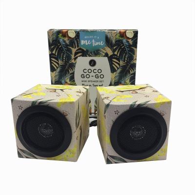 China Mini Custom Logo Printing Color Cardboard Folding Music Player Wired Paper Speaker for sale