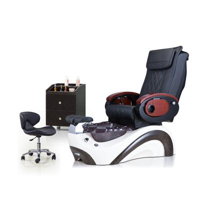 China Easy Clean Beauty Nail Salon Furniture Set Pipeless Whirlpool Foot Spa Massager Pedicure Chair for sale