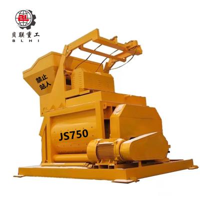 China Factory High Quality Concrete Batching Compulsory Concrete Mixer , JS750 Double Shaft Concrete Mixer for sale