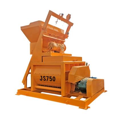 China New JS750 High Quality Compulsory Factory Double Shaft Concrete Mixer Concrete Batching Mixer for sale