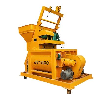 China Hot Selling Factory Latest Design Js500 Double Concrete Batching Shaft Fixed Small Concrete Cement Mixer for sale