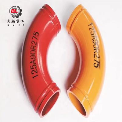 China DN125 Concrete Pump 2022 Innovative Products Wear Resistant Concrete Pump Elbow Pipe for sale