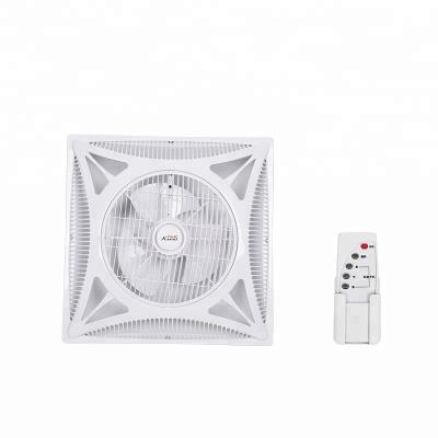 China Kanasi Remote Control 14 Inch 350 Mm ABS Plastic Home Office Fake Drop Blade Commercial Ceiling Led Light Box Fan With Remote Control for sale