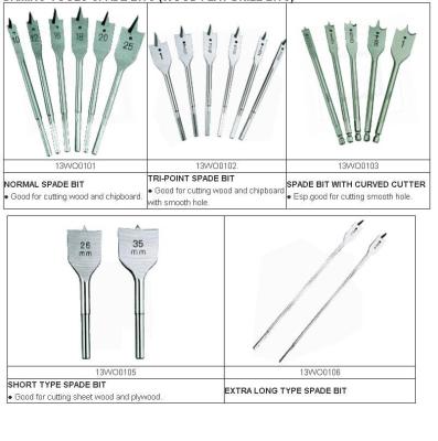 China WOOD FLAT DRILL BITS  (SPADE BITS) for sale