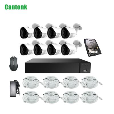 China CANTONK NIGHT VISION OEM ODM 8mp 4CH POE NVR Kits Camera Kits with 8pcs POE IP Dome Camera Plug and Play Network CCTV for sale