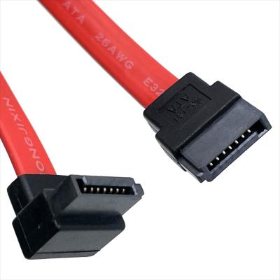 China Flexible SATA Cable Assembly Custom Straight To 90 Degree Right Angle SATA Data Cable zu verkaufen