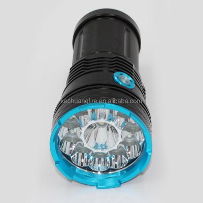 China Aluminum Alloy 12000 Lumens XML T6 LED Flashlight 12pcs Led Camping Light Flashlight for sale