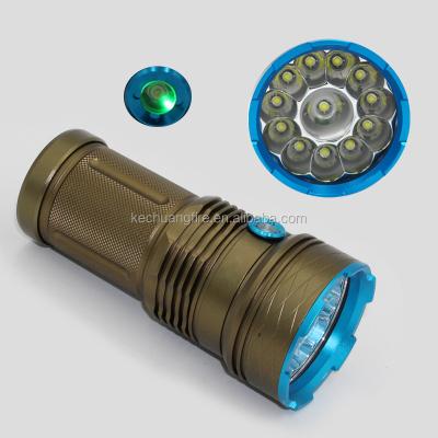 China Aluminum Alloy Most Powerful Rohs LED Flashlight 12* XML-T6 Led Torch 10000 From Shenzhen Kechuang Factory for sale