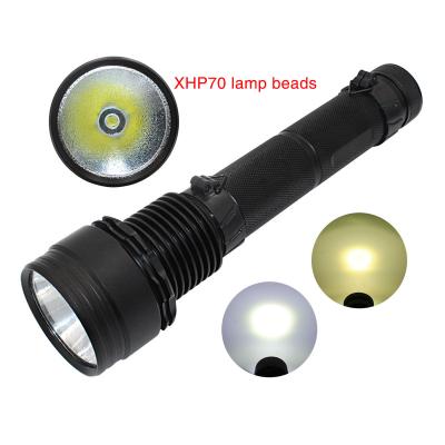 China XHP70.2 Lumens LED Rechargeable Spotlight 5000 Camping Flashlight Tactical Torch for sale