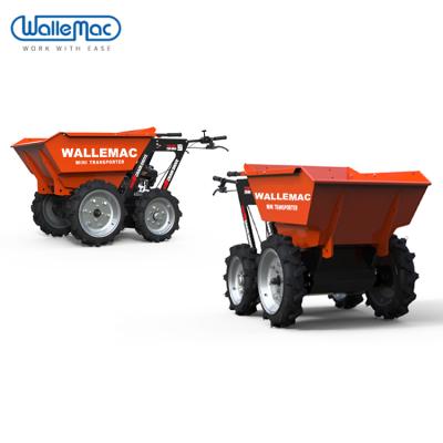 China Building Material Shops Heavy Duty Mini Track Dumper Wheel Barrow Transporter Gasoline Powered Rubber Dump Truck for sale