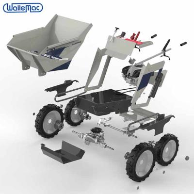 China Construction Material Shops Electric Heavy Duty Crawler Dumper Wheel Barrow Carrier Mini Track Road Works for sale