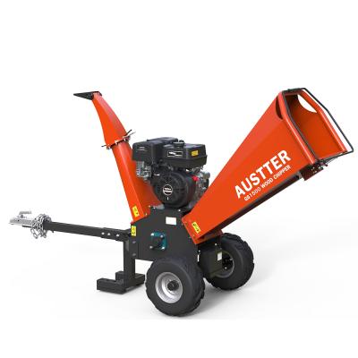 China Farms Mobile 15HP Gasoline Powered Wood Chipper Tree Chipper Garden Shredder for sale