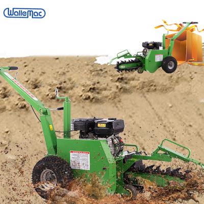 China Tractor Chain Trencher Mini Hydraulic Professional Gasoline Small Trencher Scrap Gasoline Powered Log Slicer for sale