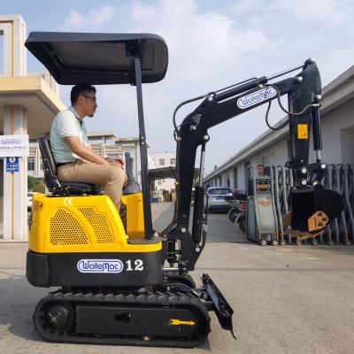 China 1 Ton Mini Excavator Price Mini Excavator Hydraulic Pump Construction Material Stores 1000kg EPA Certificate for sale