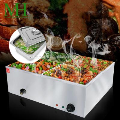 China Home/Restaurant/Canteen/Quick Deli/Stainless Steel 4 Pan Bain Marie Electric Food Warmer Snack Bar for sale