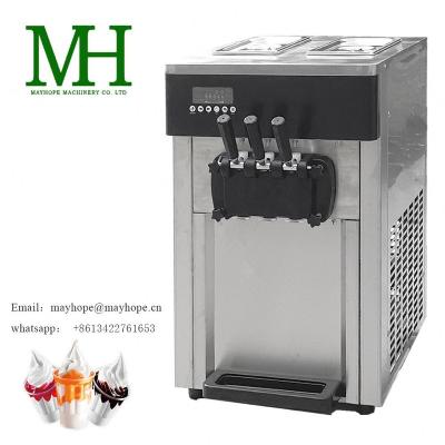 China Snack factory power coolittle double system soft ice cream machine 6250A big for frozen food factory for sale