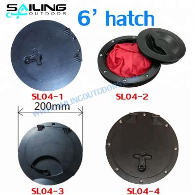 China 6 Inch Plastic Plastic Deck Hatch Cover With Red Bag Marine Boat Fishing Kayak Accessories Waterproof Sailing Outdoors for sale