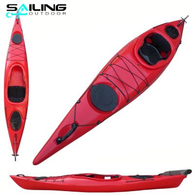 China 3.6m ocean sea fiberglass relaxing sailing outdoor kayak with single seat and fast speed. for sale