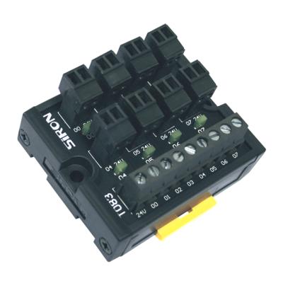 China Widely used in automation equipment hot selling SiRON T083-p 8-bit output pluggable terminal block use 10P terminal block to connect with controller for sale