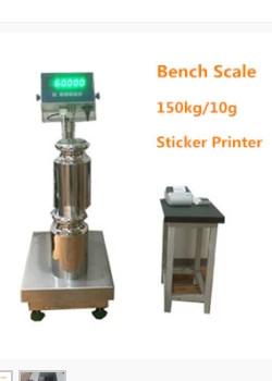 China 150Kg Bench Platform Weighing Scale Heavy Duty WF4050 With Sticker Printer for sale