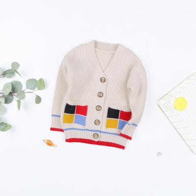 China Breathable Children's Style Sweater Cardigan Jacket Casual Simple Autumn And Winter Boys And Girls Sweater Long Sleeve Sweater for sale