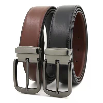 China Fashional Men's Belt Leather Reversible 110-130CM For Casual Men's Dress Every Day Reversible Leather Belt for sale