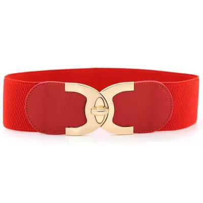 China Fashional 2021 new Korean style fashion women's accessories buckle belt wide belt wide elastic waist belt wide belt for sale