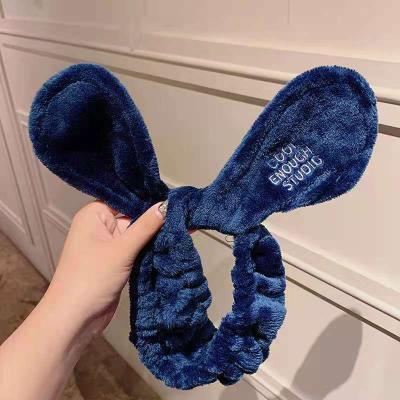 China Soft Warm Headband Coral Fleece Bow Animal Ears Daily Life Wash Face Hair Holder Headbands For Women Girls Turban Fashion Hair Accessories for sale