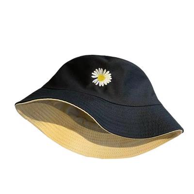 China 2021 image and summer all-match image Korean double-sided small daisy sun hat spring sun hat fisherman hat for sale