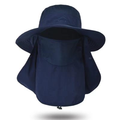 China 2021 new image summer sun hat outdoor quick-drying fishing breathable fisherman hat face-tarpaulin hat for sale