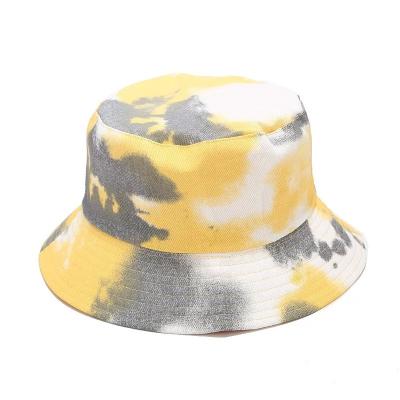 China INS picture new tie-dye fisherman hat street trend basin hat all-match single sided sun protection sun hat double sided for sale