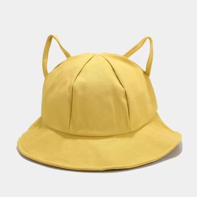 China Cute Hat All-match Street Hat Trend Street Fisherman Ears Cat Image Simple Sunscreen Sun Hat for sale