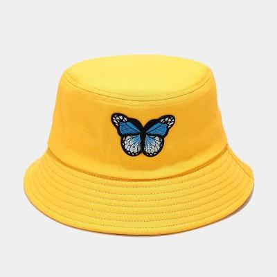 China New Butterfly Image Fisherman Hat Street Trend Hat Basin All-match Simple Sunscreen Sun Hat for sale