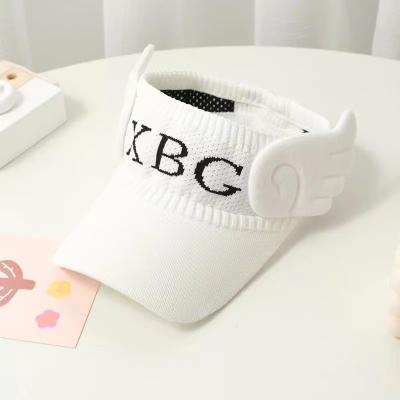 China 2021 New Character Children's Top Hat Cartoon Letter Sun Hat Summer Empty Anti-ultraviolet Baby Knitted Hat for sale