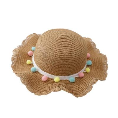 China 2021 New Little Princess Children's Straw Hat Summer Girl Travel Beach Hat Fashion Sun Hat Eco-friendly Set for sale